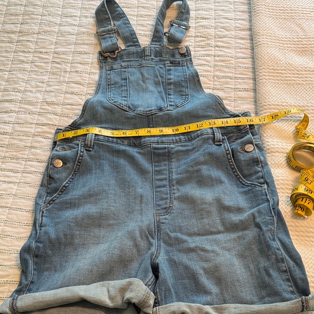 Lee Medium Blue Denim Short Overalls